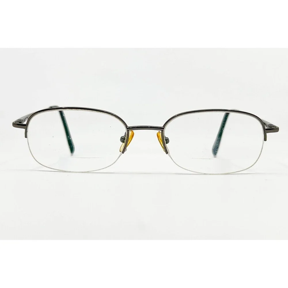 Caravaggio Eyeglasses Unisex Gunmetal Half Rim Rocco Gun 53-19-145